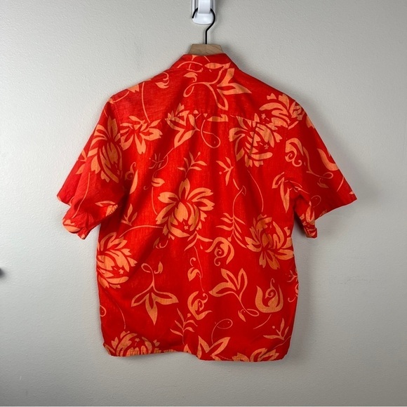 Vtg Alfred Shaheen Reyn Spooner Orange Oregon State Hawaiian Shirt - Picture 4 of 5